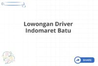 Lowongan Driver Indomaret Batu